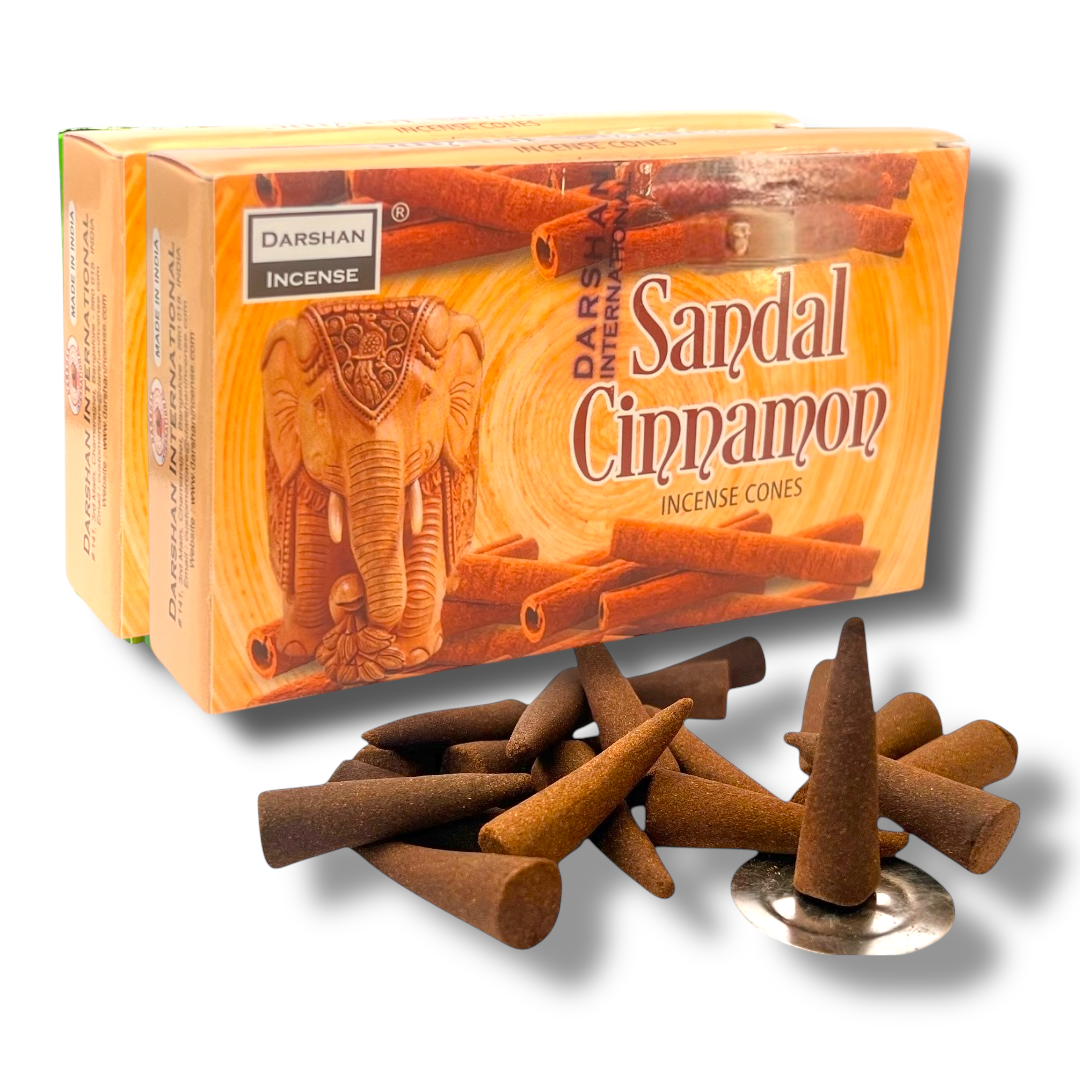 Incienso Conos DARSHAN | Flujo Normal 40 pz | Distintos Aromas Hechos a Mano en la India |