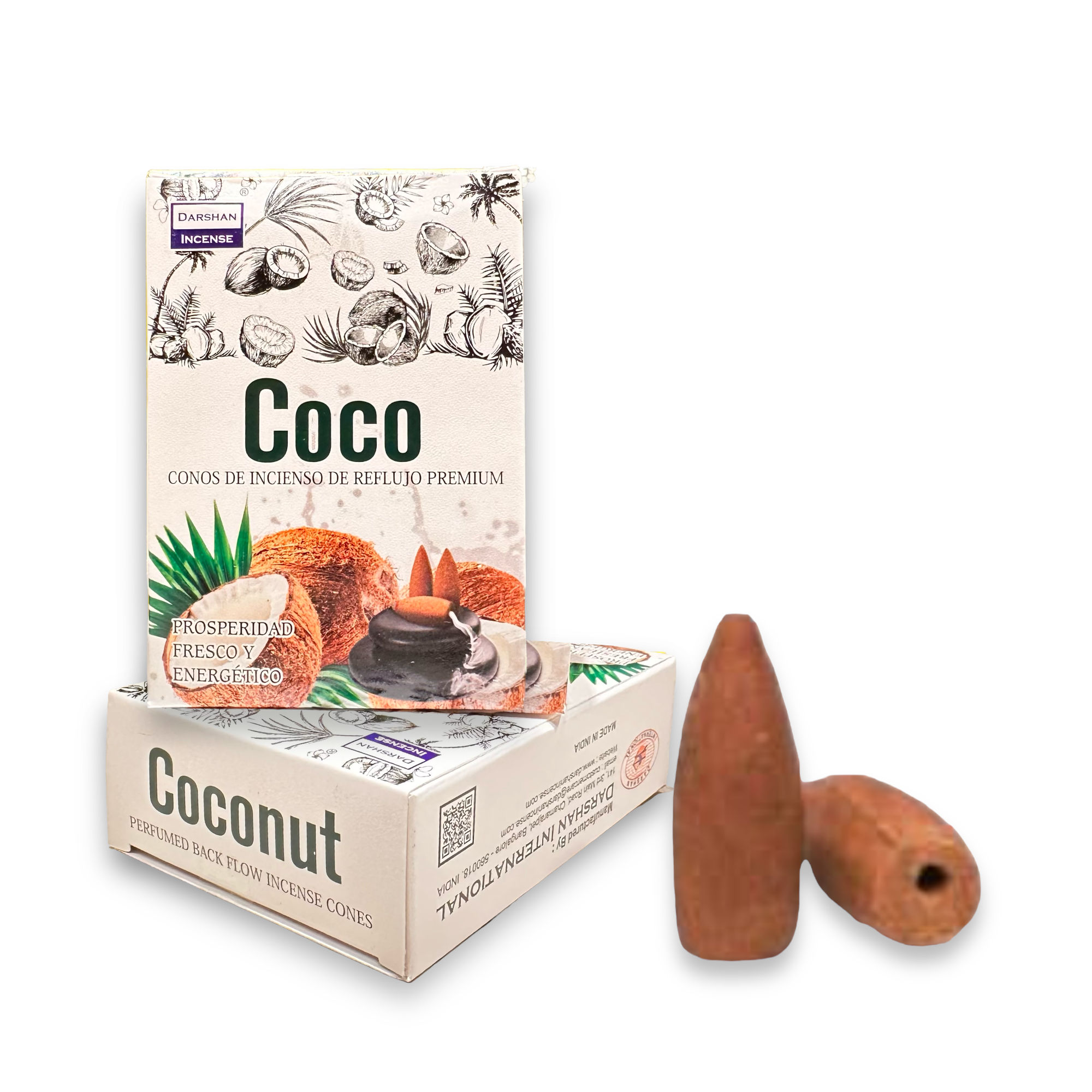 Incienso Conos de Cascada DARSHAN | Backflow 40 pz | Distintos Aromas Hechos a Mano en la India |