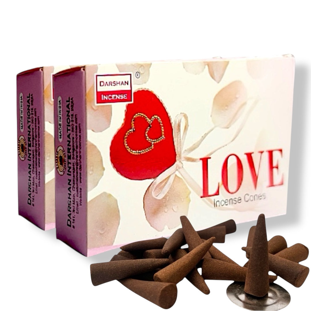 Incienso Conos DARSHAN | Flujo Normal 40 pz | Distintos Aromas Hechos a Mano en la India |