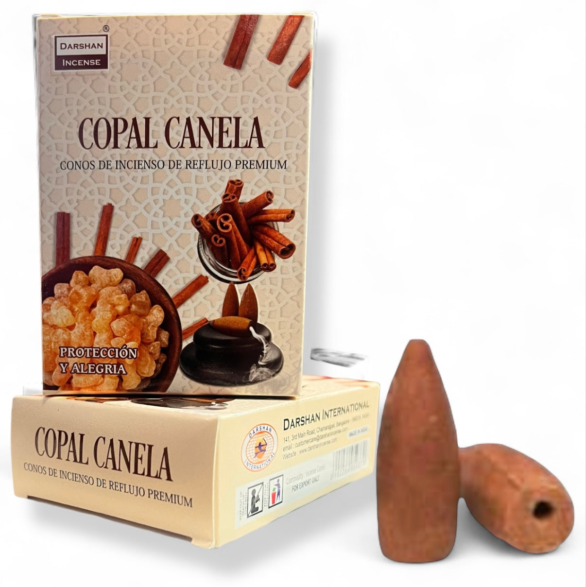 Incienso Conos de Cascada DARSHAN | Backflow 40 pz | Distintos Aromas Hechos a Mano en la India |