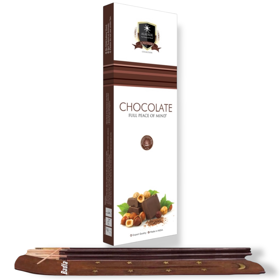 Incienso ALAUKIK Premium | Varitas 90 g | Colección Solitaire | Porta Incienso Incluido