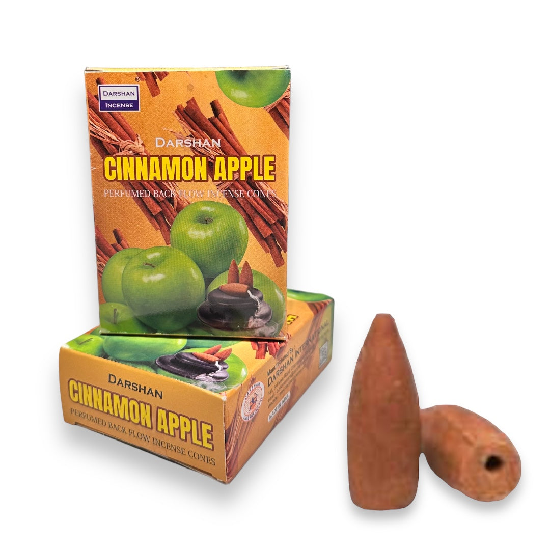 Incienso Conos de Cascada DARSHAN | Backflow 40 pz | Distintos Aromas Hechos a Mano en la India |