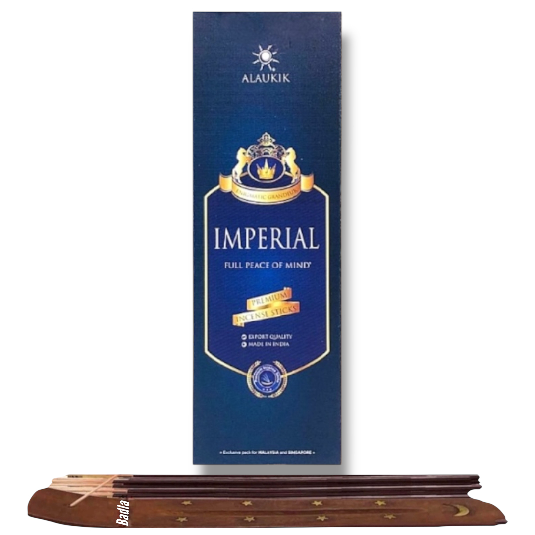 Incienso ALAUKIK Premium | Varitas 90 g | Colección Solitaire | Porta Incienso Incluido