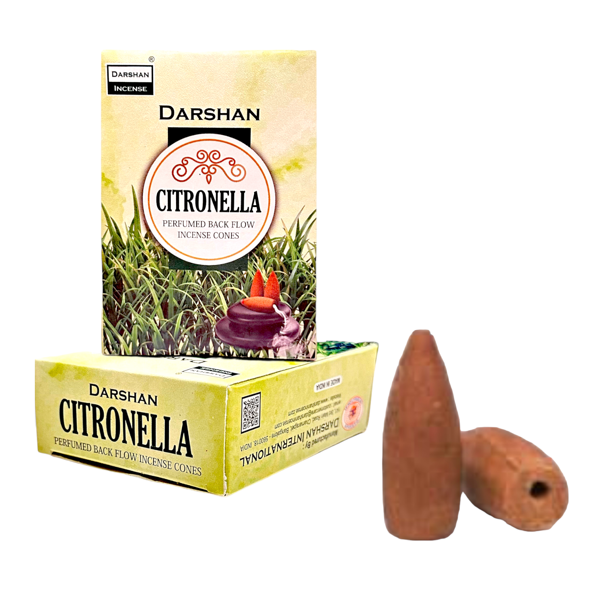 Incienso Conos de Cascada DARSHAN | Backflow 40 pz | Distintos Aromas Hechos a Mano en la India |