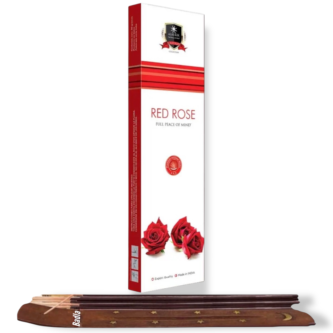 Incienso ALAUKIK Premium | Varitas 90 g | Colección Solitaire | Porta Incienso Incluido