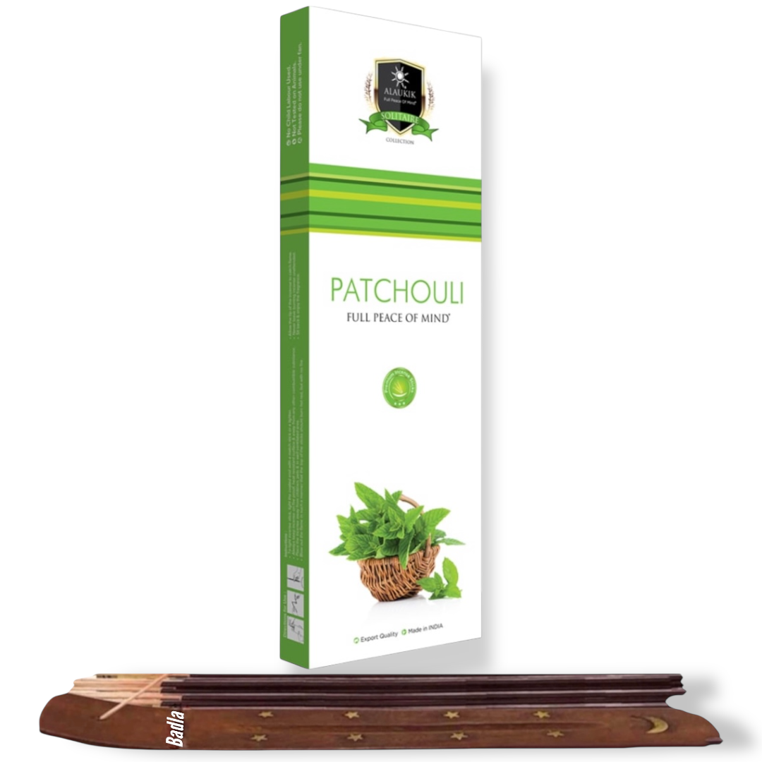 Incienso ALAUKIK Premium | Varitas 90 g | Colección Solitaire | Porta Incienso Incluido