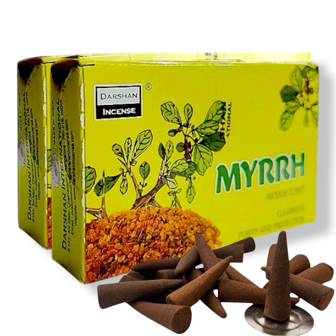 Incienso Conos DARSHAN | Flujo Normal 40 pz | Distintos Aromas Hechos a Mano en la India |