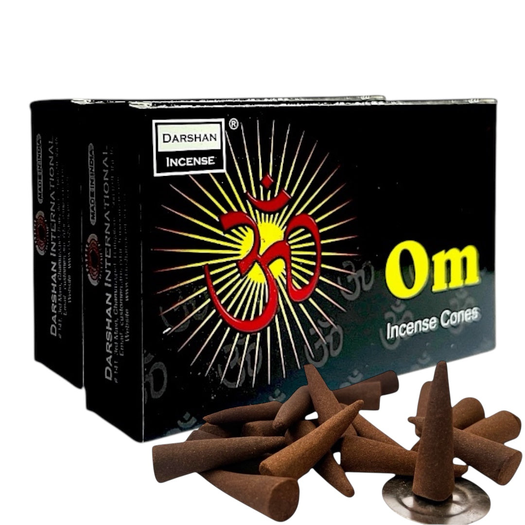 Incienso Conos DARSHAN | Flujo Normal 40 pz | Distintos Aromas Hechos a Mano en la India |
