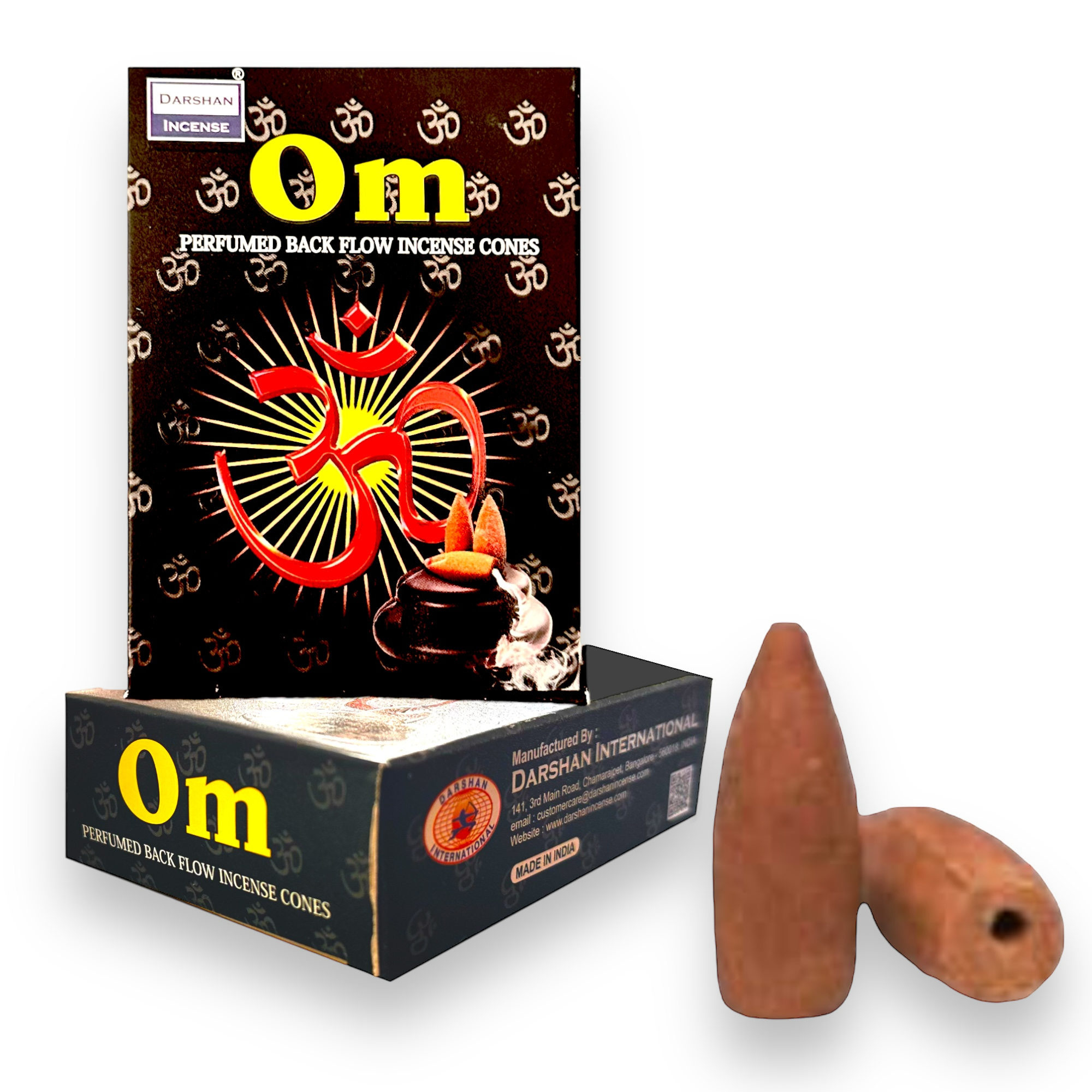 Incienso Conos de Cascada DARSHAN | Backflow 40 pz | Distintos Aromas Hechos a Mano en la India |