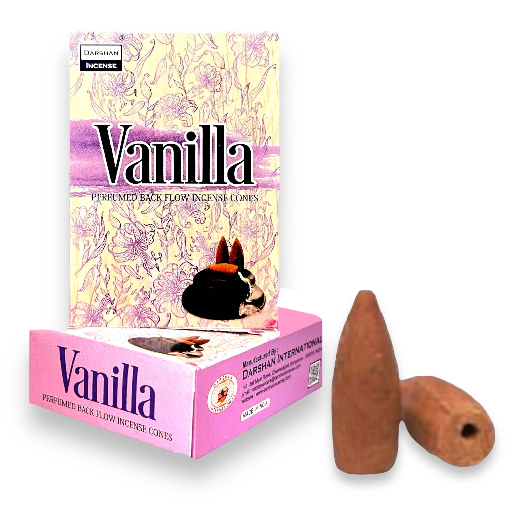 Incienso Conos de Cascada DARSHAN | Backflow 40 pz | Distintos Aromas Hechos a Mano en la India |