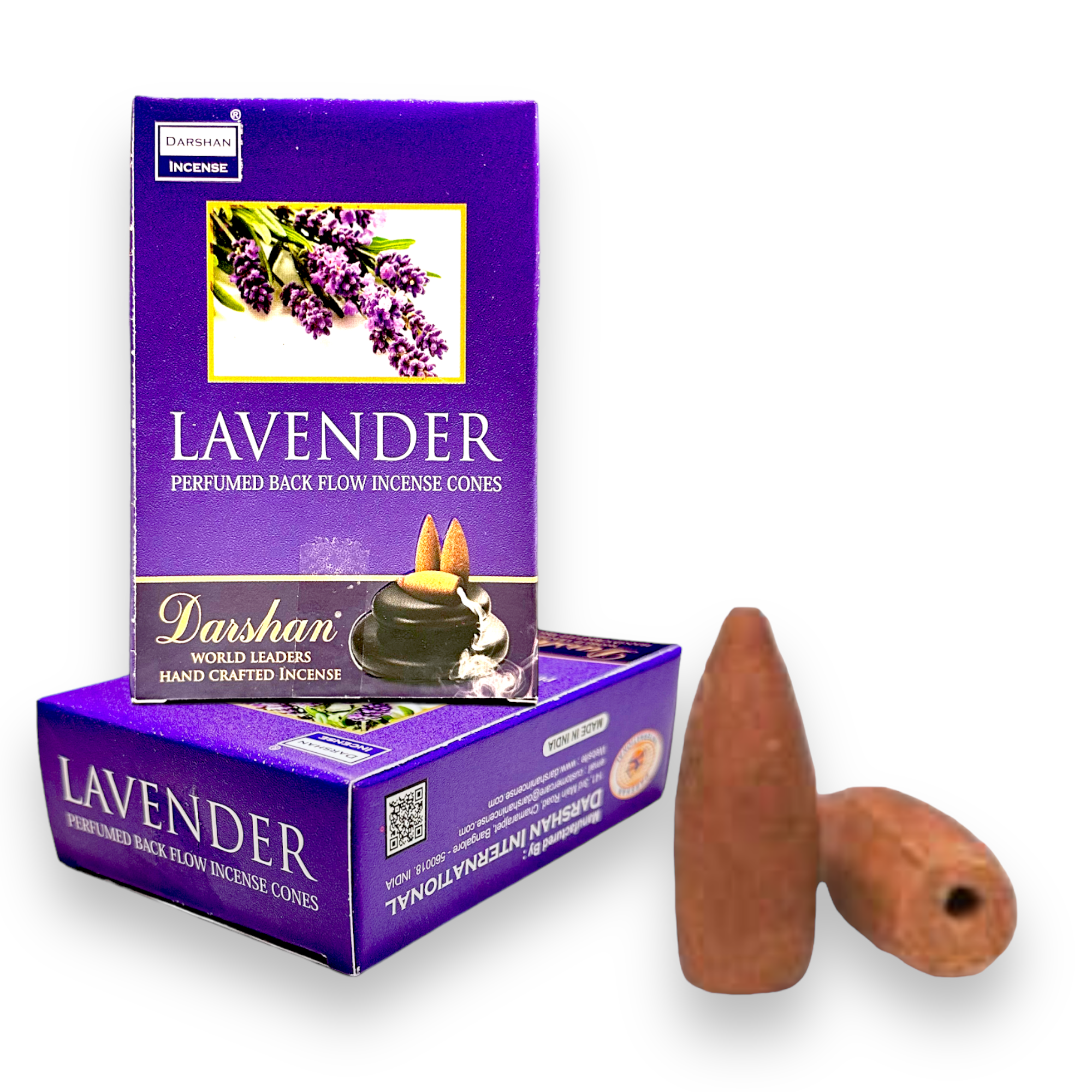 Incienso Conos de Cascada DARSHAN | Backflow 40 pz | Distintos Aromas Hechos a Mano en la India |