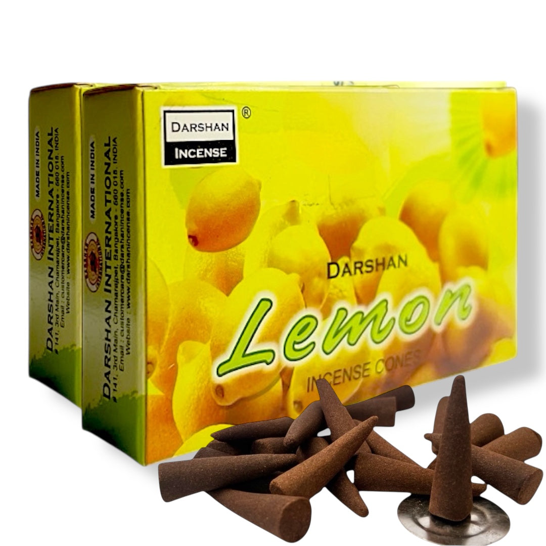 Incienso Conos DARSHAN | Flujo Normal 40 pz | Distintos Aromas Hechos a Mano en la India |