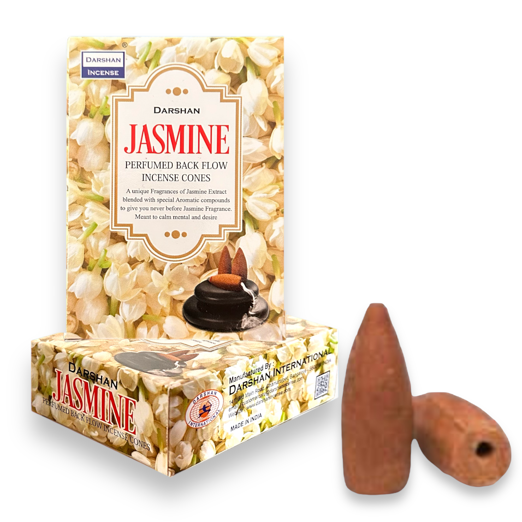 Incienso Conos de Cascada DARSHAN | Backflow 40 pz | Distintos Aromas Hechos a Mano en la India |