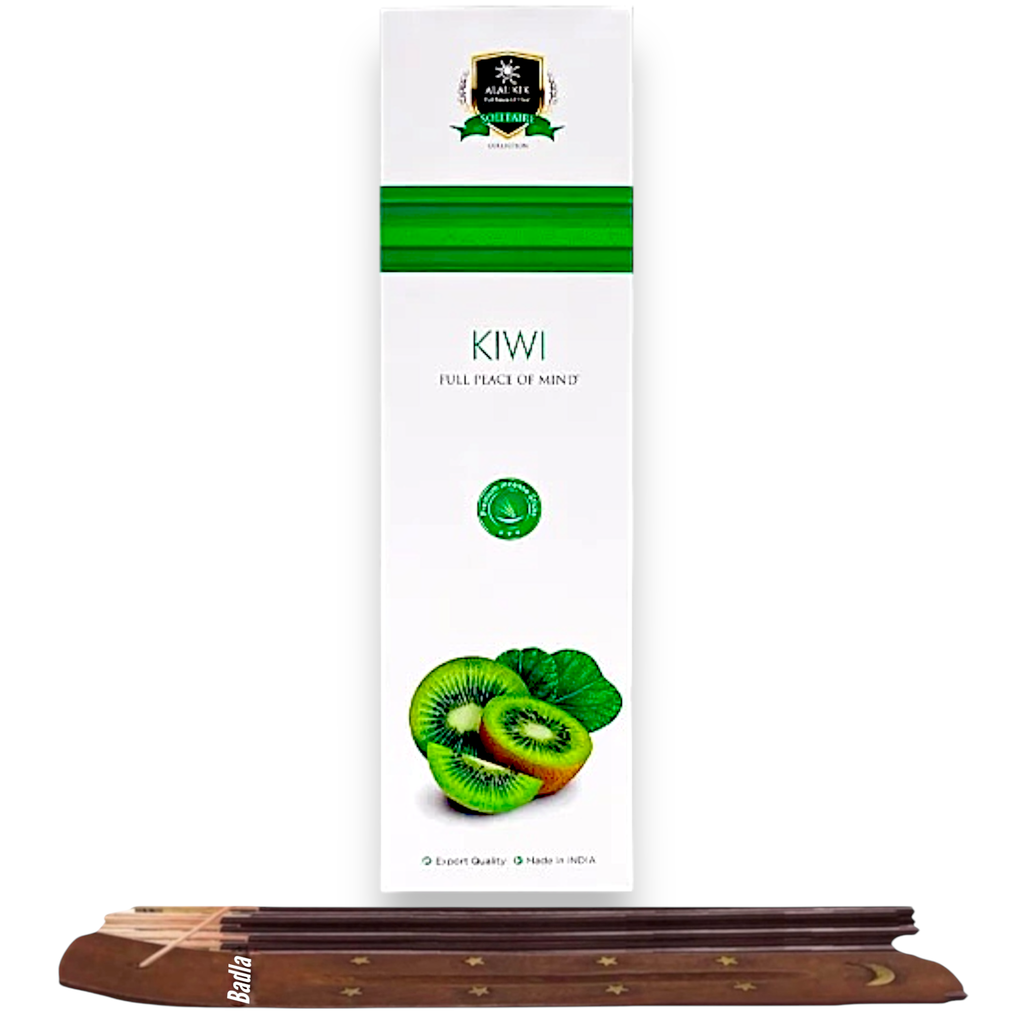 Incienso ALAUKIK Premium | Varitas 90 g | Colección Solitaire | Porta Incienso Incluido