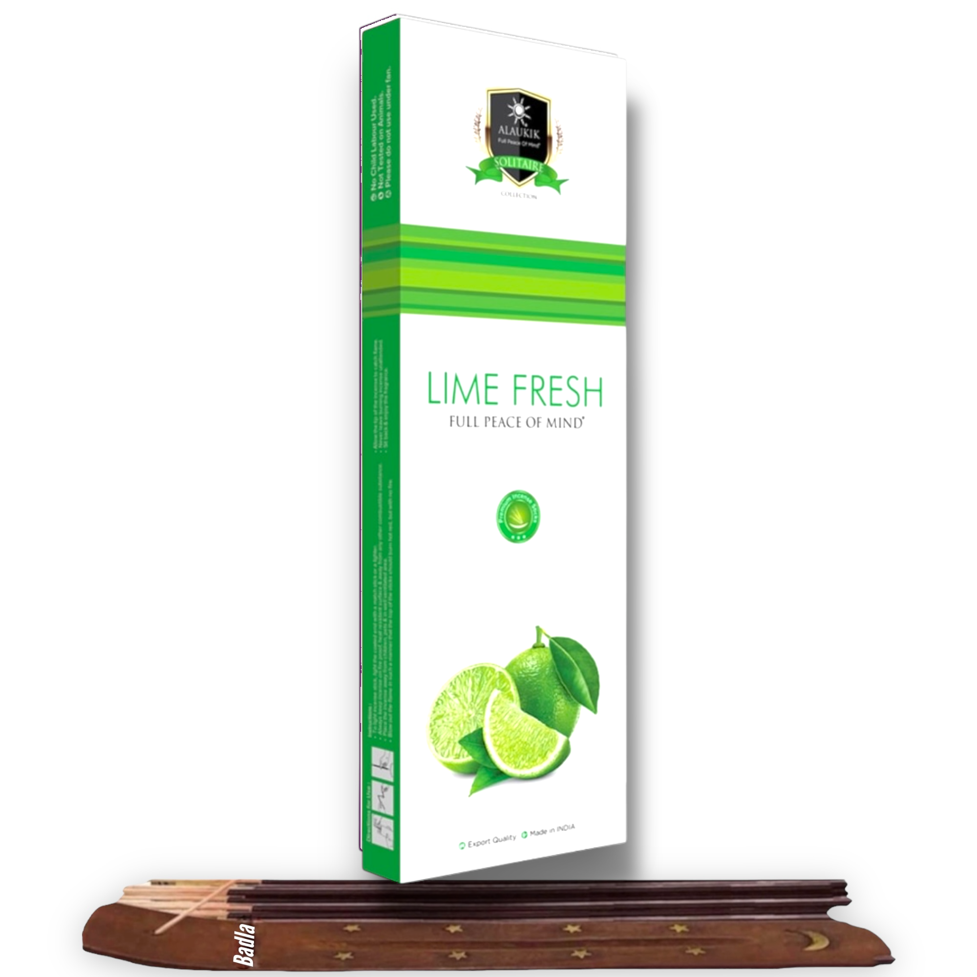 Incienso ALAUKIK Premium | Varitas 90 g | Colección Solitaire | Porta Incienso Incluido