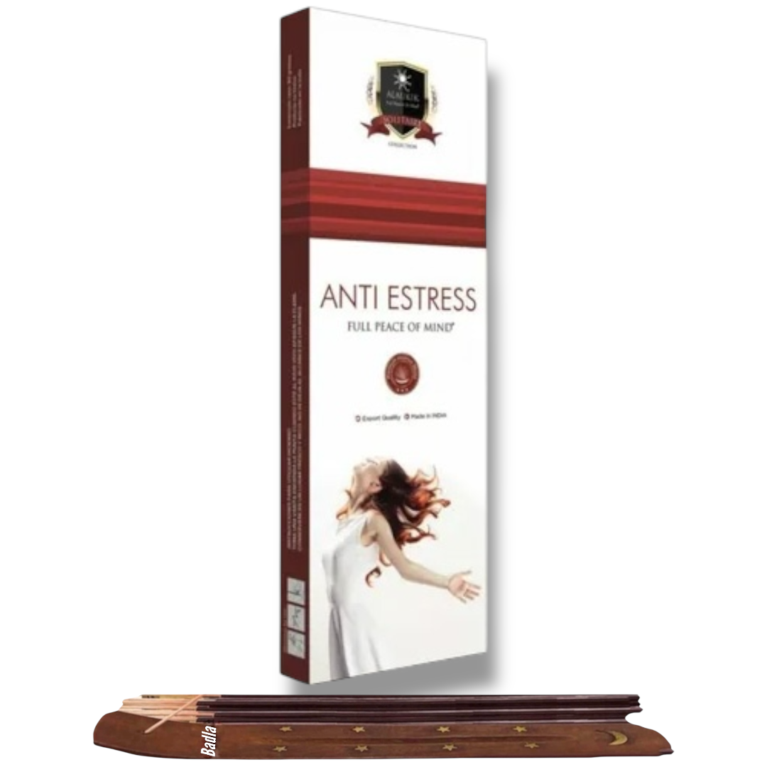 Incienso ALAUKIK Premium | Varitas 90 g | Colección Solitaire | Porta Incienso Incluido