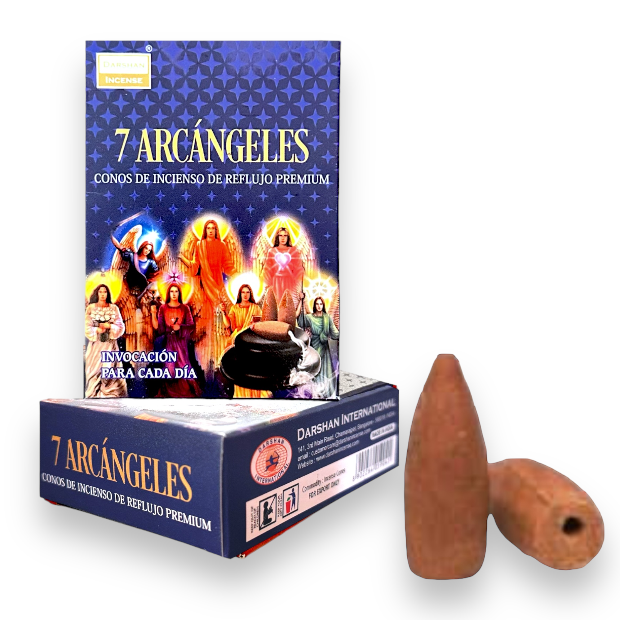 Incienso Conos de Cascada DARSHAN | Backflow 40 pz | Distintos Aromas Hechos a Mano en la India |