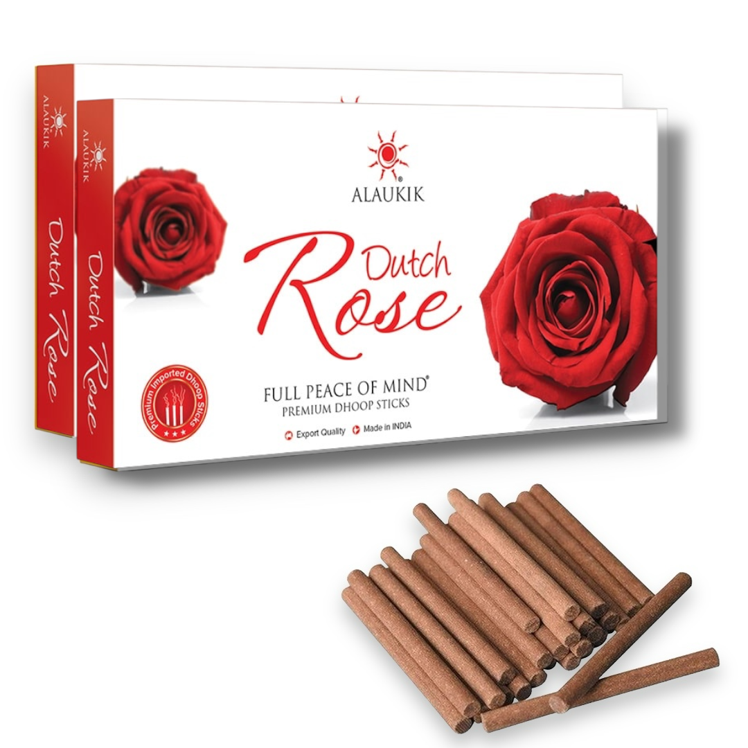 Incienso ALAUKIK Premium | Dhoop Sticks 100 g | Coleccion Dhoop | Porta Incienso Incluido