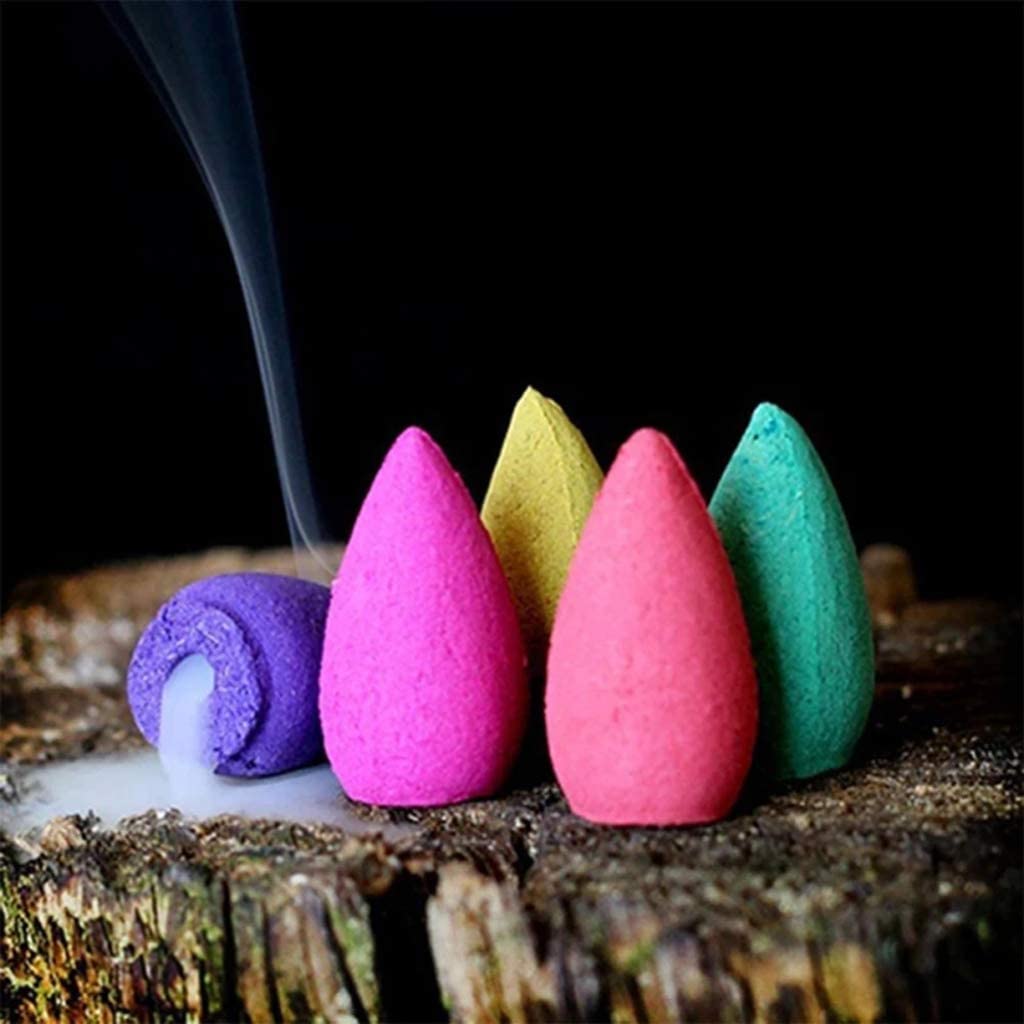 Incienso Conos de Cascada, Reflujo BADLA | Backflow de 2.7cm | Distintos Aromas Hechos a Mano en la India |